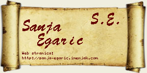 Sanja Egarić vizit kartica